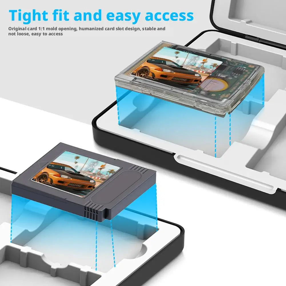 For GBC/GB 8-in-1 Game Card Holder Storage Box Organizer Silicone Inner Liner Magnetic Protection Lid Game Consoles Hard Shell Oasis Select