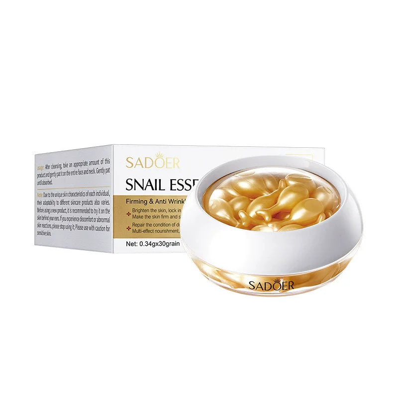 SADOER Rose Snail Face Serum Capsules 30pcs – Brightening