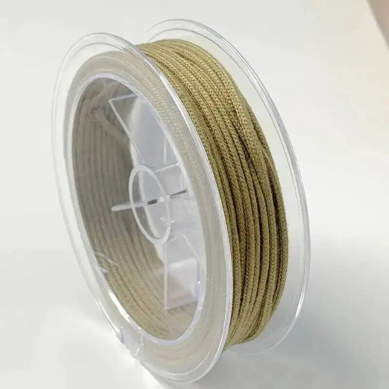 1.2/1.5/2.0MM Chinese Knotted Rope Bright Cord Braided Rope Bracelet Weaving Nylon Cord Diy JEWELRY Necklace Accessories Oasis Select Dark Khaki 1.2mm
