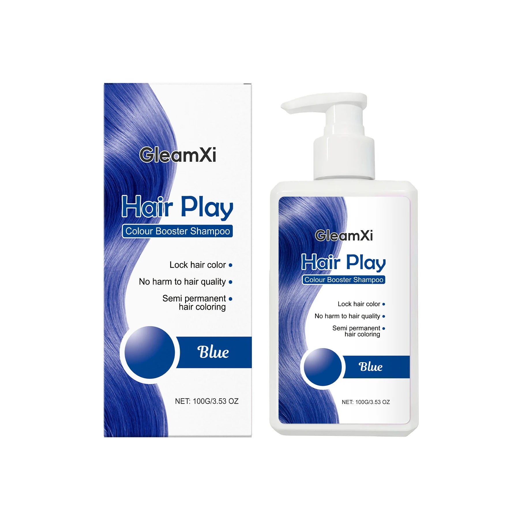 Color Booster Shampoo Lock Hair Color Enhance Semi-Permanent Colour Not Damaging Hair Non-irritating Scalp Hairdressing Shampoo Oasis Select Blue