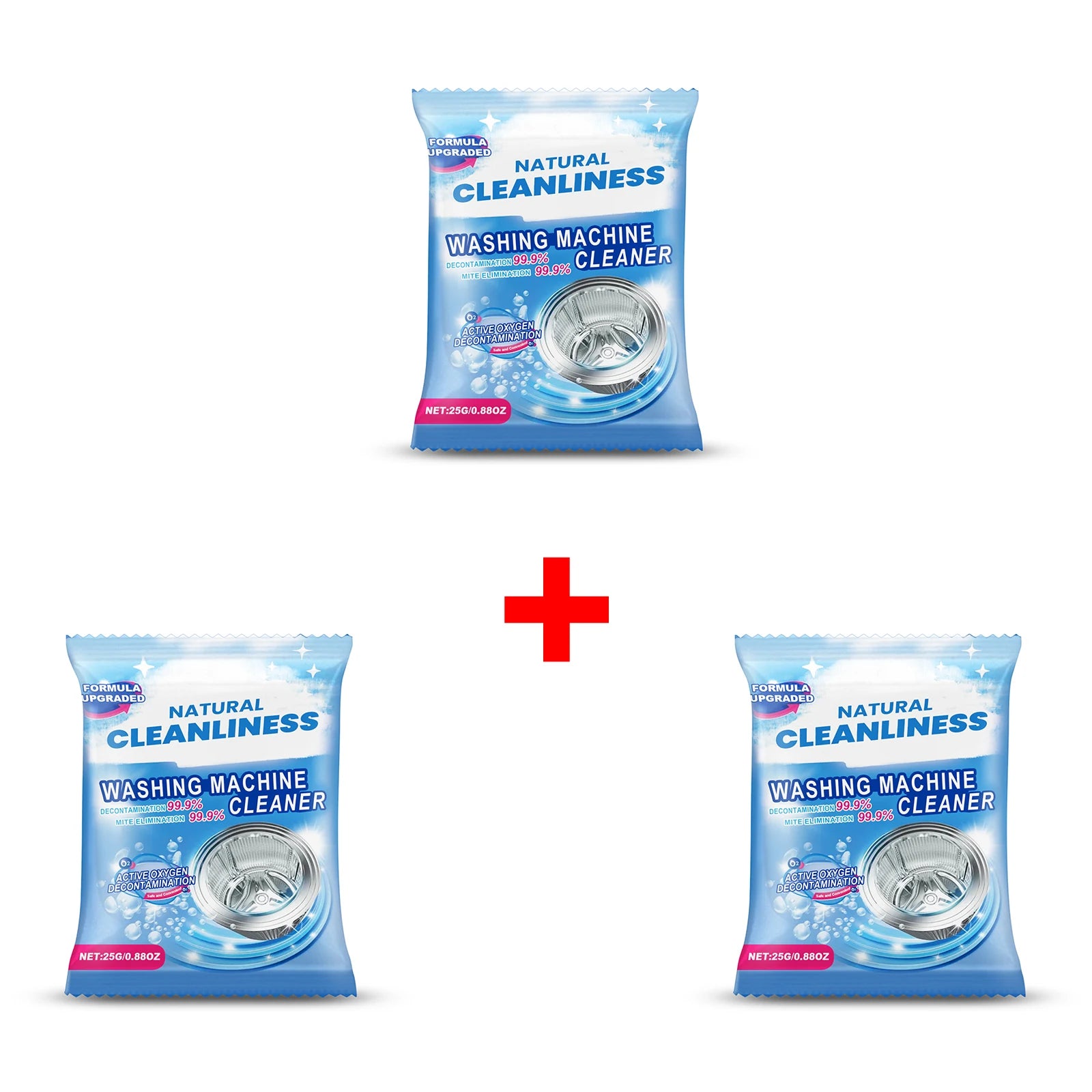 Washing Machine Cleaning Powder Decontamination and Deodorization Remove Dirt Fast Dissolving Laundry Washer Drum Cleaner Oasis Select 3 X 25g