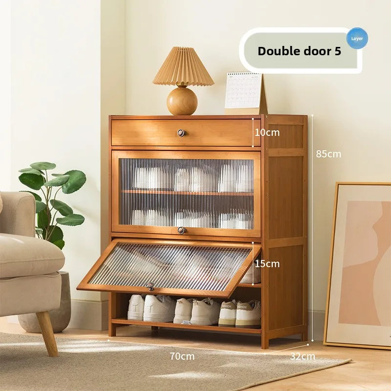 Cabinet household entrance entrance entrance cabinet small apartment explosion balcony storage household economical shoe rack Oasis Select 70 long double doors