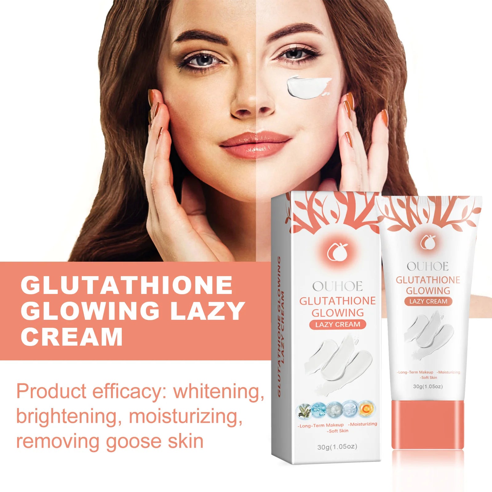OUHOE Brightening Cream Thigh Underarm Inner Melanin Lightening Lotion Gentle Nourishing Improve Dull Brighten Skin Care Oasis Select