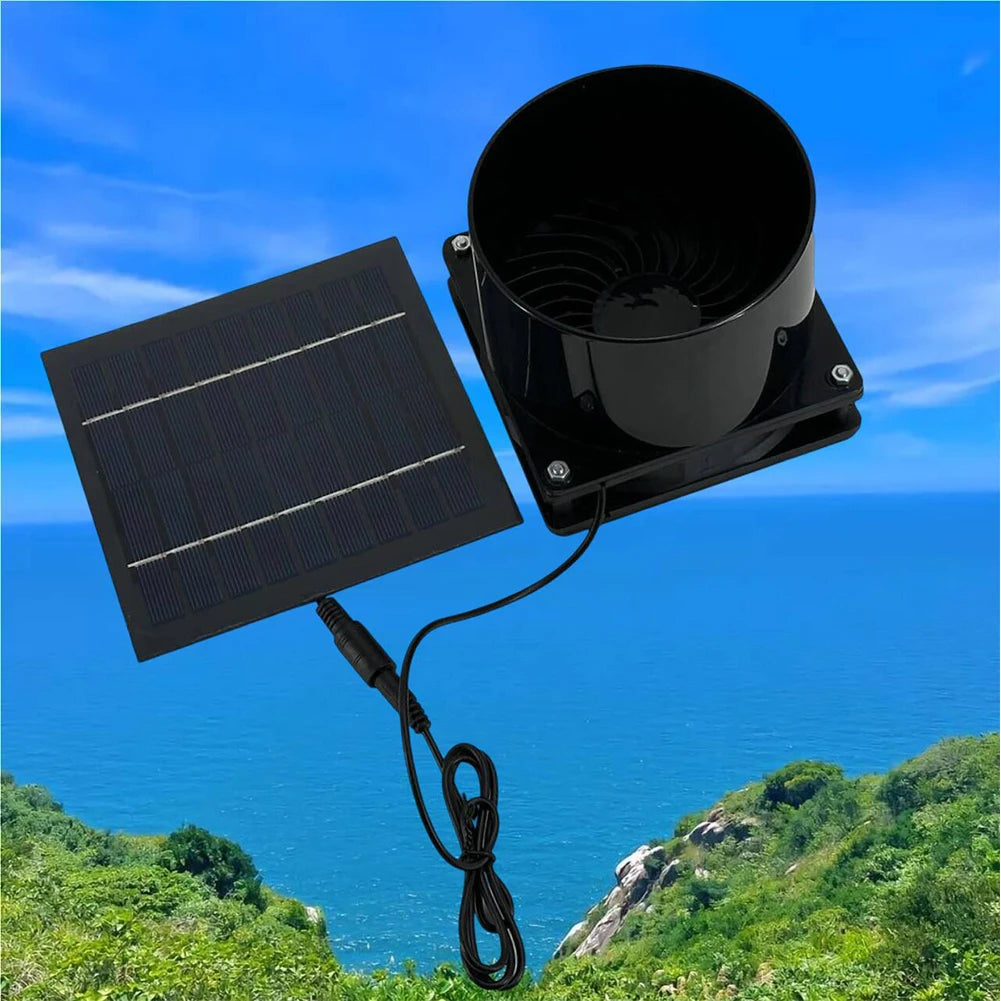 Greenhouse Ventilation Fan 5W 6V Solar Fan Improved Air Ventilation Efficient Solar Energy Hot Weather Solution Oasis Select