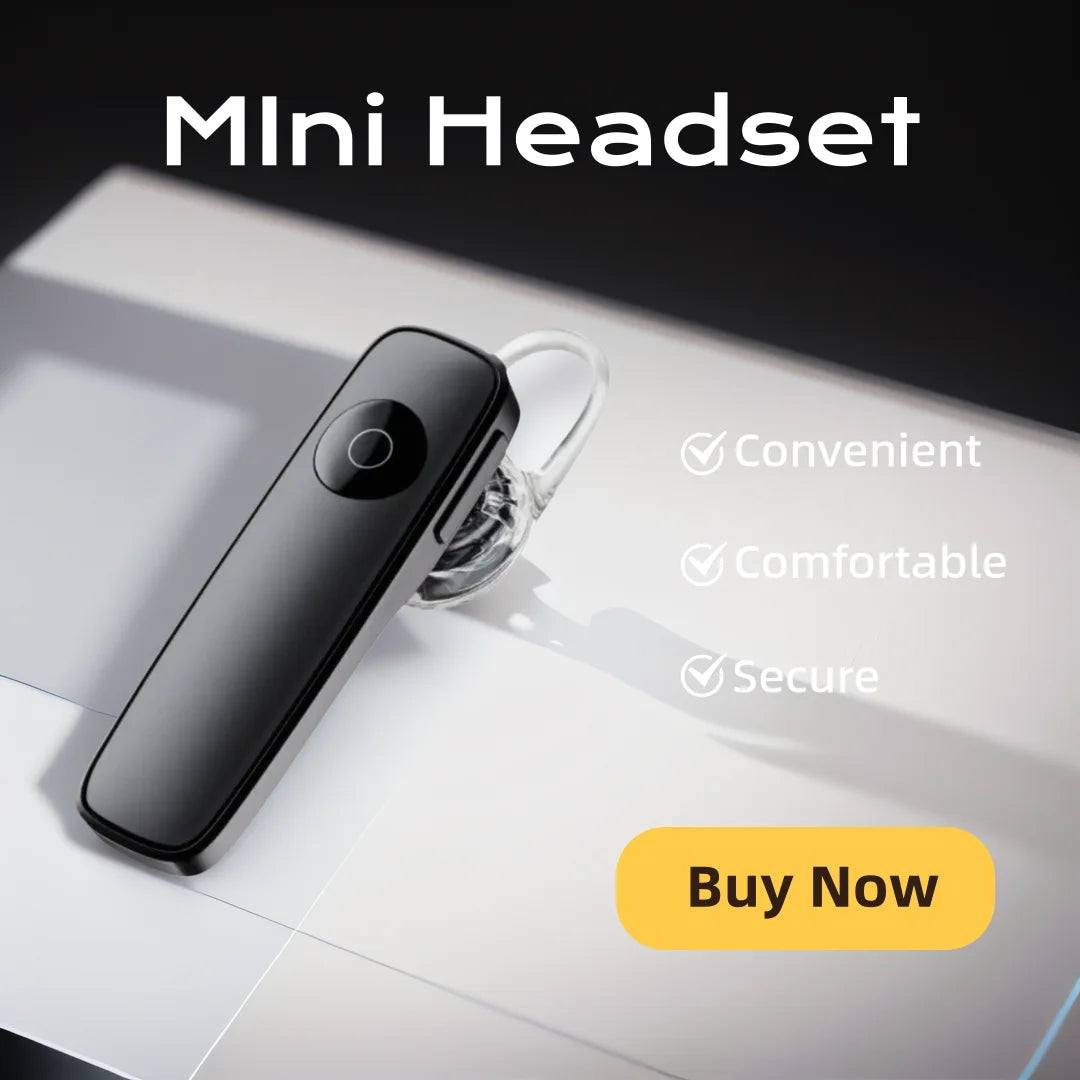 Mini Bluetooth Headset Stereo Hands-free Ear-hook Wireless Earphones With Mic Wireless Bluetooth Headphone Handfree Earpiece Oasis Select Black