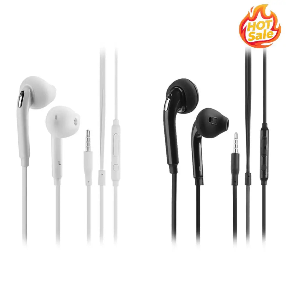 Flat 3.5mm Earphone Earpiece In Ear Earbuds Headset for S6 Note4 Oasis Select