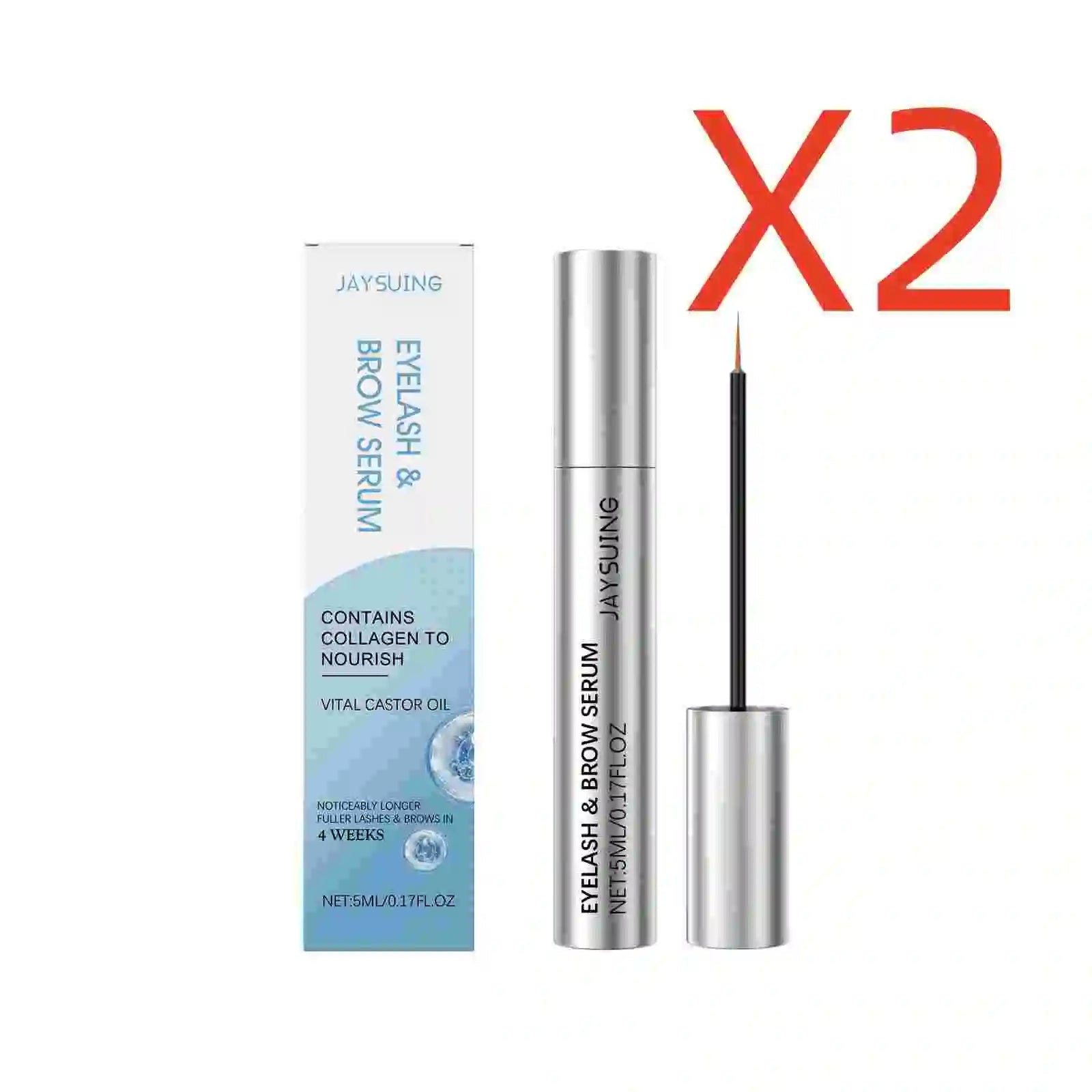 Jaysuing Eyelash Growth Serum – Thicker, Longer Lashes 5ml Eyelash Growth Serum Oasis Select 2x5ml 15g