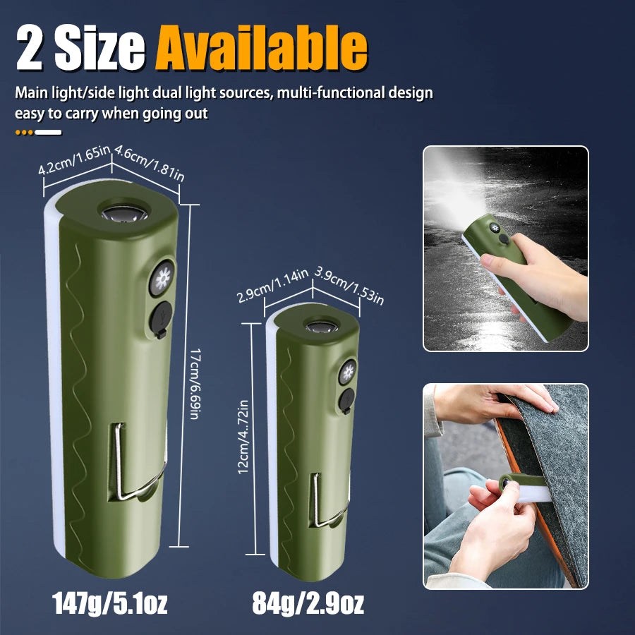 Outdoor LED Camping Lamp Built-in 2*18650 Rechargeable Torch RGB Atmosphere Lamp Portable Hook Tent Lamp Long Lasting Lantern Oasis Select