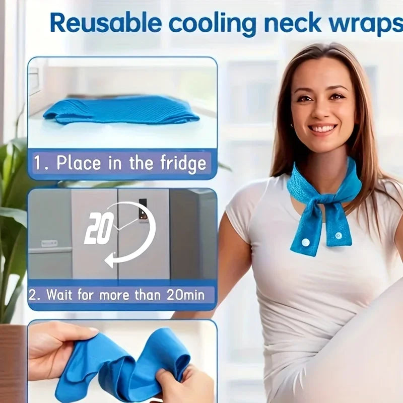 Cooling Ice Scarf, Ice Scarf, Sweat Wipe, Outdoor Ice Belt Sports Headscarf Cooling Ice Scarf Oasis Select