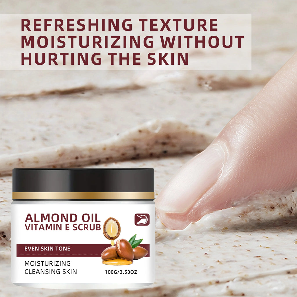 Ottilavie ALMOND OIL VITAMIN E SCRUB – Exfoliating Body Scrub for Smooth & Nourished Skin – For Dry, Dull Skin – Daily Maintenan Oasis Select