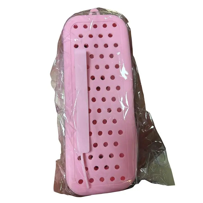 Portable Silicone Swim Goggle Case Perforated Breathable Eyeglasses Storage Bag Durable Swimming Goggles Protection Travel Use Oasis Select pink A2