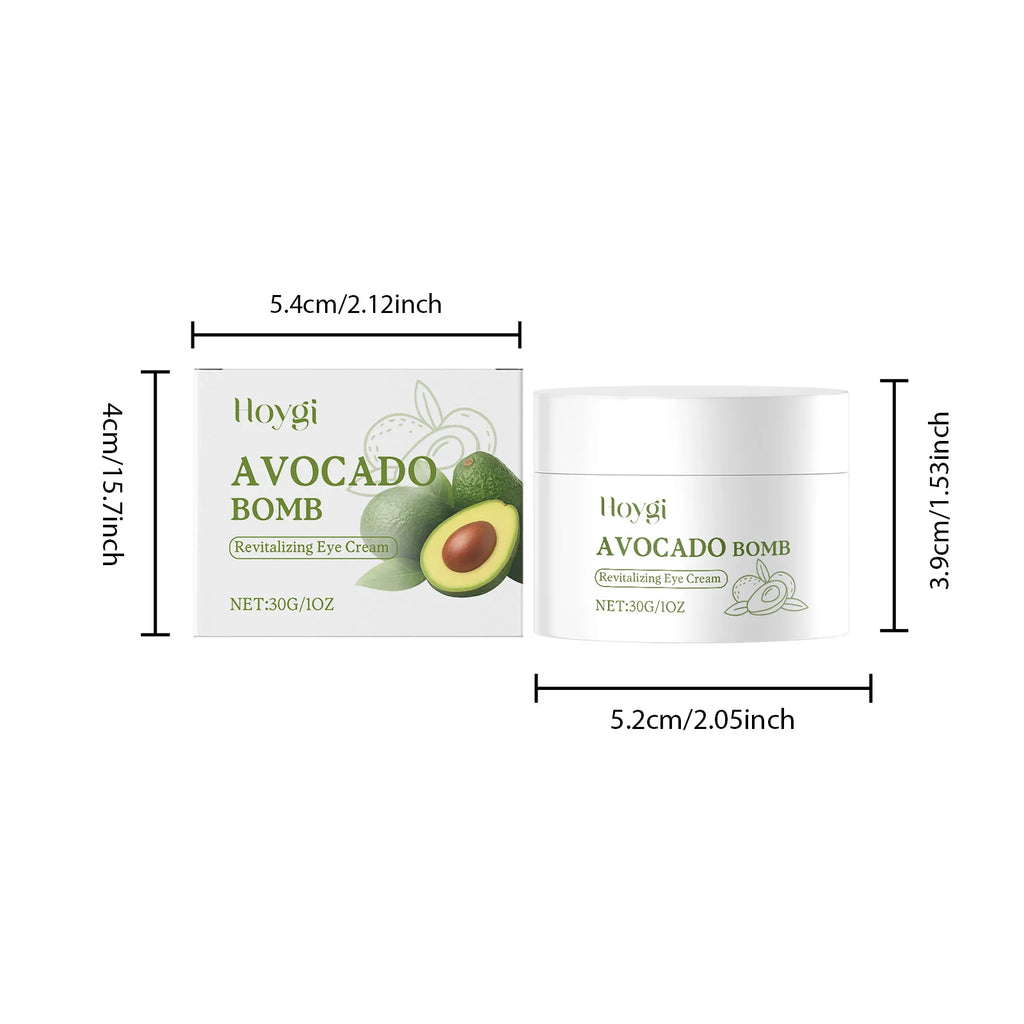 Avocado Eye Cream Fades Fine Lines & Wrinkles Firming Smoothing Eye Area Anti Puffiness Dark Circle Corrector for Youthful Eyes Oasis Select 30g Boxed