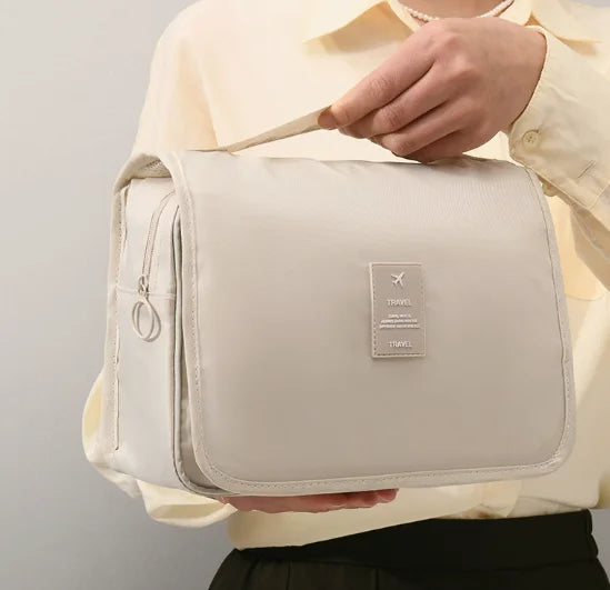 Foldable Hanging Travel Toiletry & Makeup Bag | Oxford Fabric