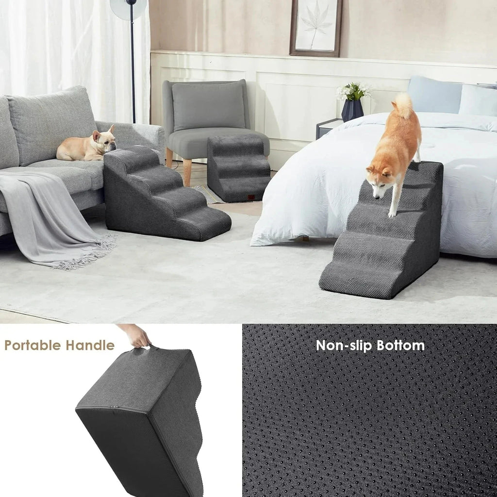 Puppy Stairs Soft Ladder Dogs Pets Sofa Bed Ramp Ramp for Dogs Protecting Pet Joint Safety Stairs Elderly Dog Steps Pet Supplies Oasis Select