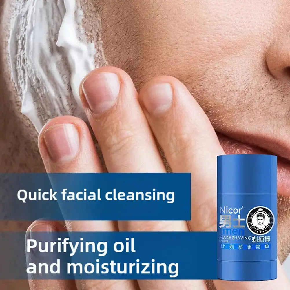 1/2/3PCS Mint Scent Men's Shaving Cream Stick Foam Rich Gentle 2-in-1 Shaving & Cleansing Cream Hydrating Shave Beard Cream Oasis Select