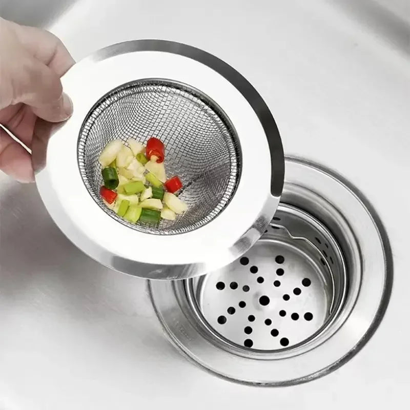 Stainless Steel Sink Strainer | Kitchen & Drain Hair Catcher Sink Drain Strainer Oasis Select silver G766A