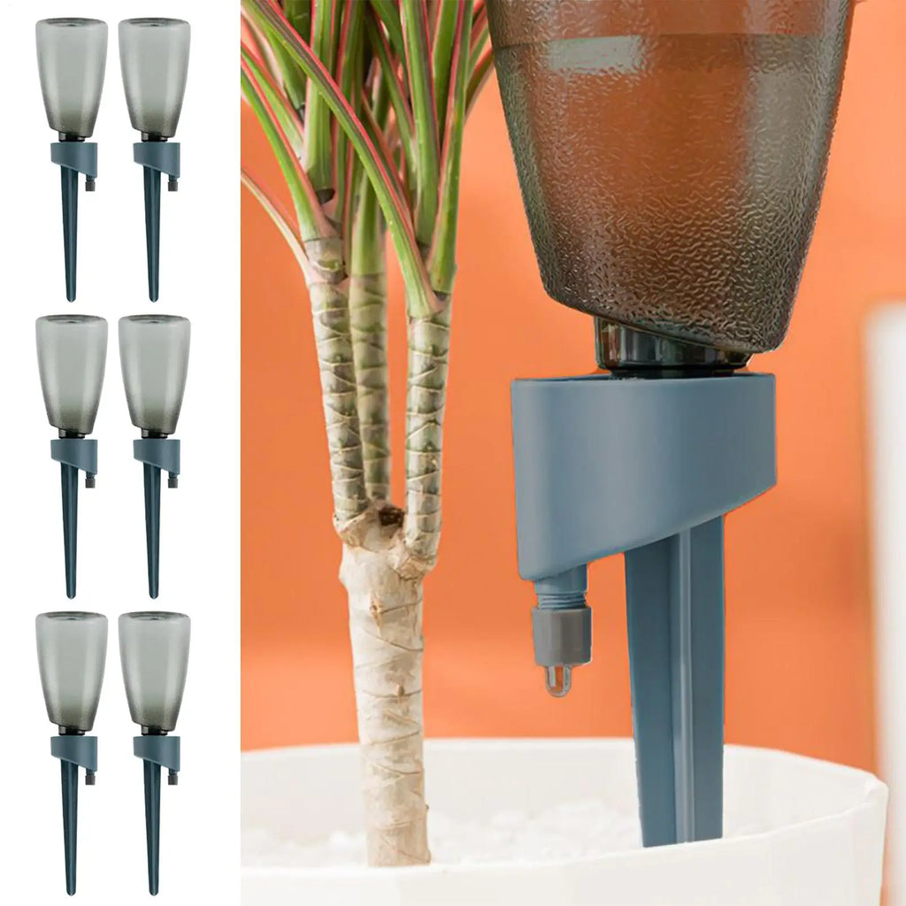 6pcs Automatic Waterer Household Flower Plant Self Watering Device Automatic Drip Irrigation System for Indoor Outdoor Gardening Oasis Select