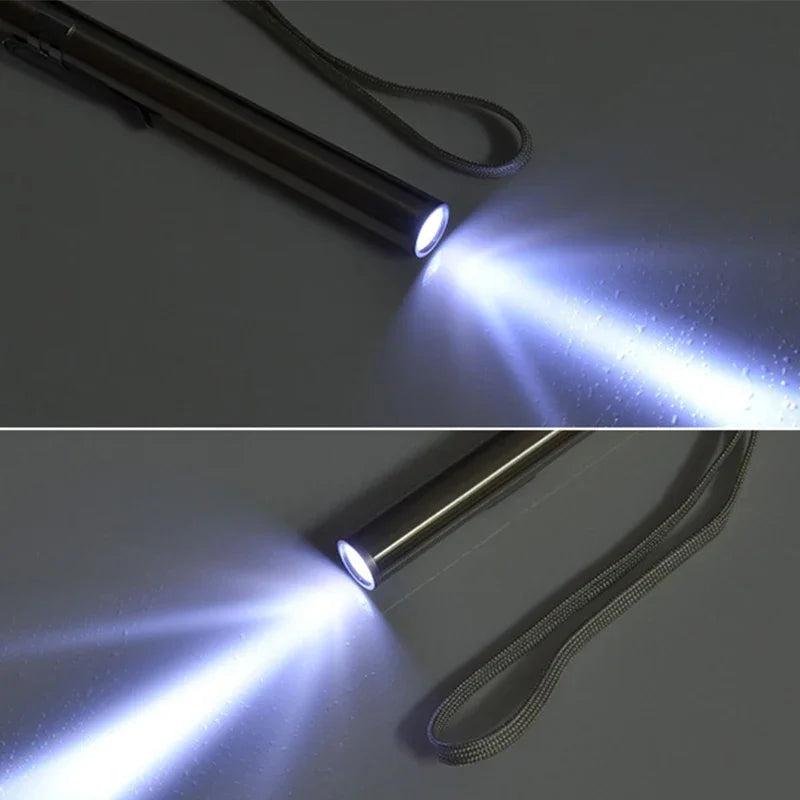 Mini Portable LED Pen Light Flashlight USB Rechargeable Medical Handy Torch with Stainless Steel Clip for Dentist Nurse Oasis Select