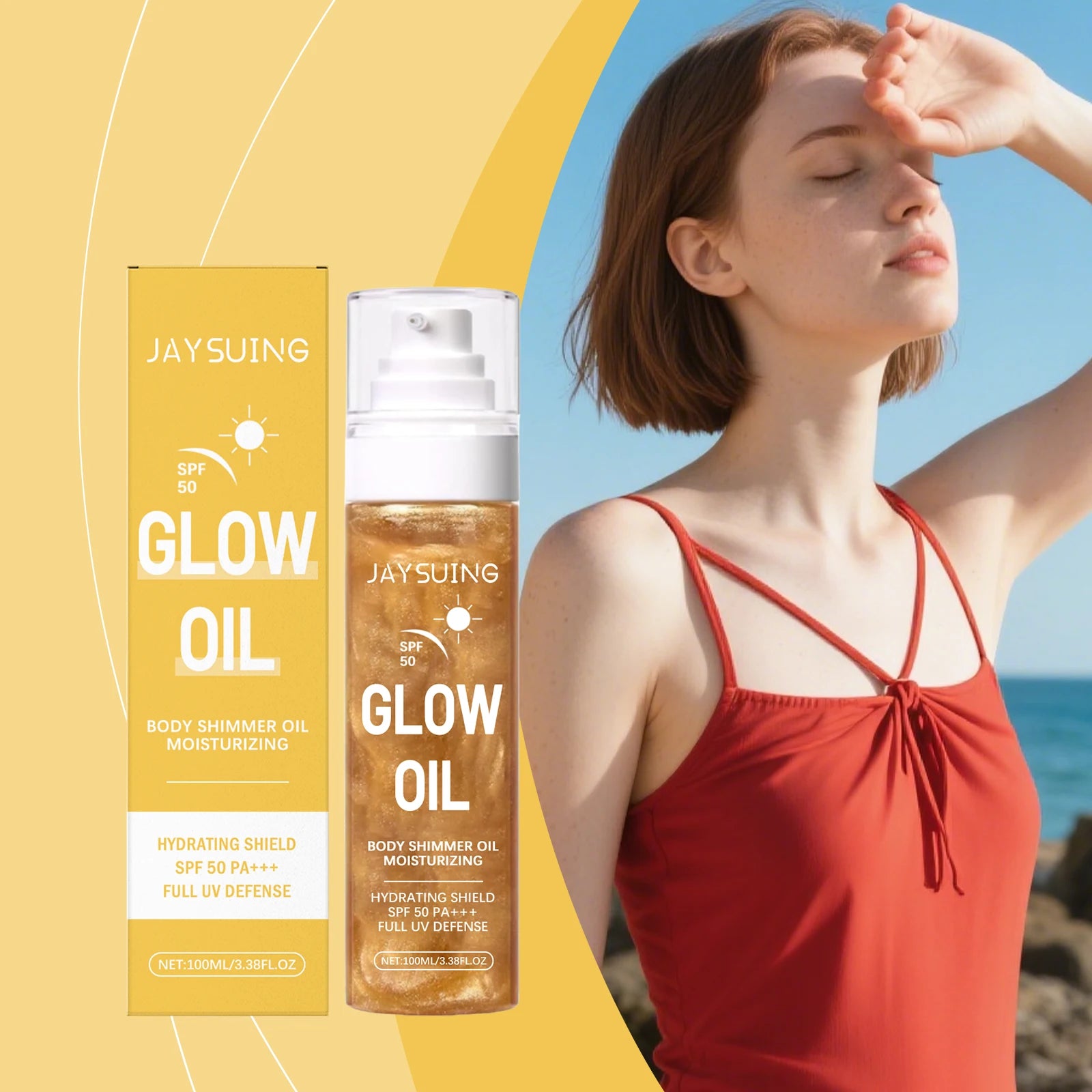 Coconut Sunscreen Oil SPF 50 | Waterproof UV Protection 100ml Sunscreen Oil Oasis Select