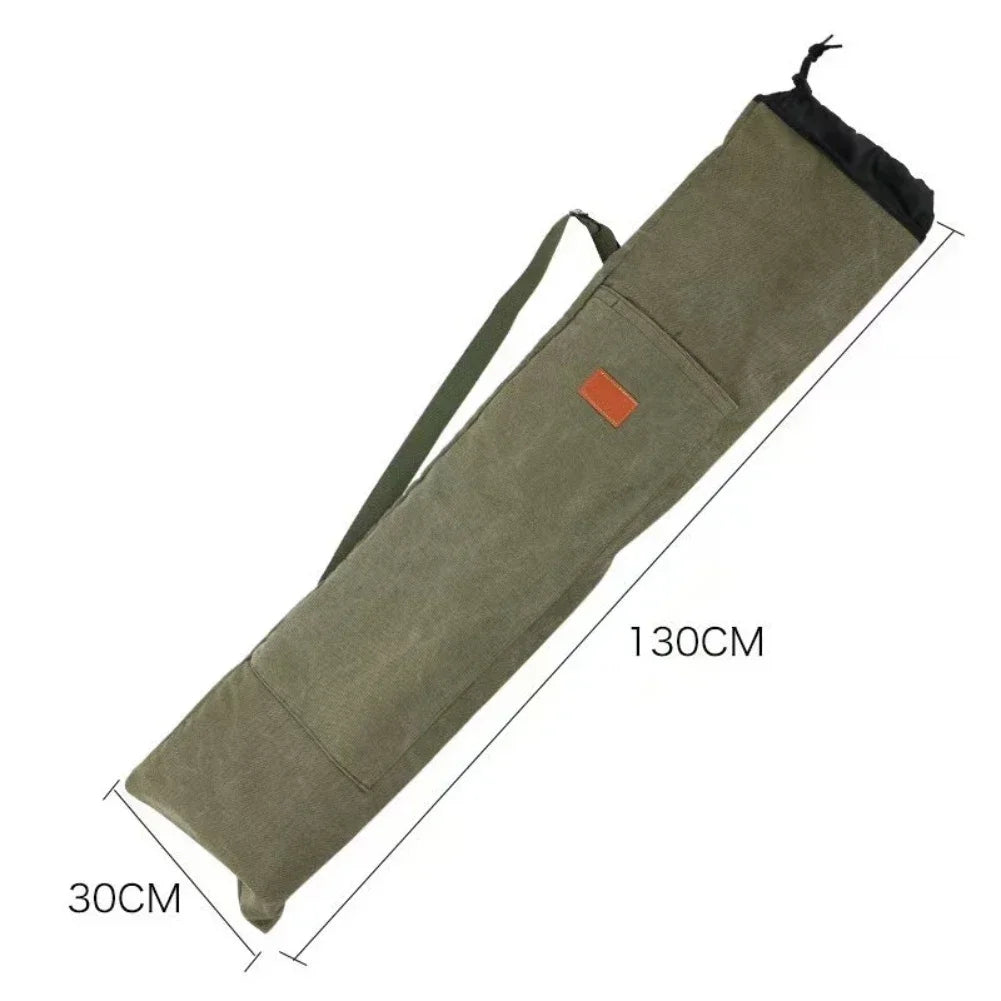 Fishing Rod Carrying Bag 120/130/140cm Canvas Portable Large Capacity Waterproof Storage Bag Fishing Equipment Accessories Oasis Select Green 130CM