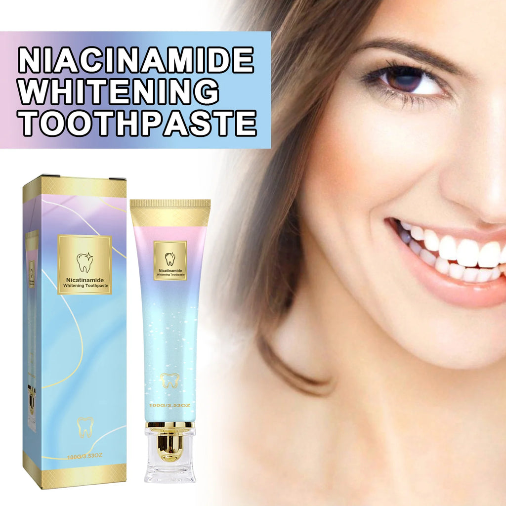Niacinamide Toothpaste Whitening Teeth Stain Plaque Remover Prevent Decay Freshen Bad Breath Oral Care Tooth Cleaning Toothpaste Oasis Select