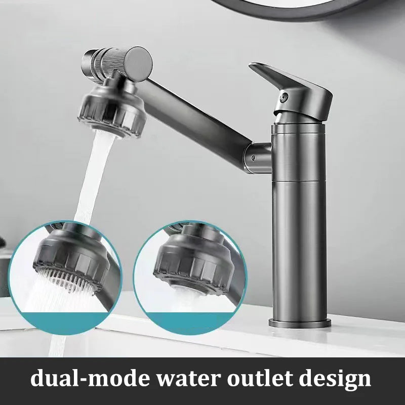 Stainless Steel Single-Handle Hot & Cold Bathroom Basin Faucet