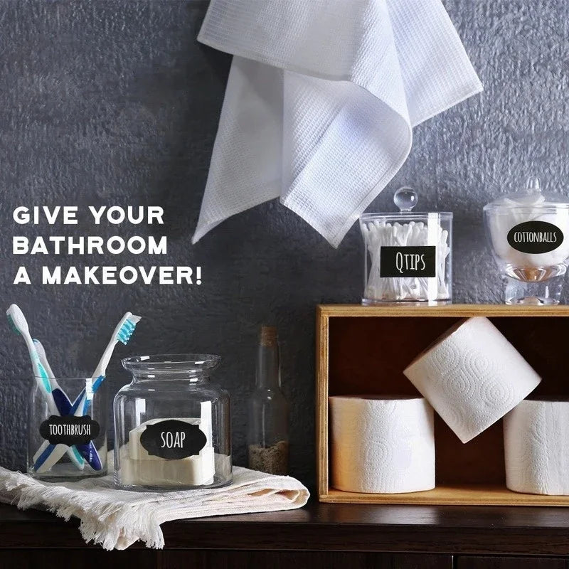 150pcs Waterproof Chalkboard Labels Spice Organizer Label for Household Kitchen Jars Blackboard Stickers Oasis Select