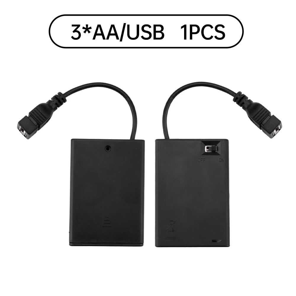 2/3/4/6/8 Slot AA Battery Case 3V/4.5V/6V/9V/12V AA Battery Holder AA Box AA Battery Storage Case With USB Oasis Select 3 AA