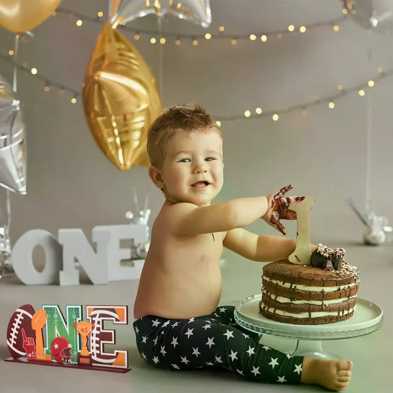 First Year Down Birthday Party Decorations 1st Birthday Decorations Wooden Sign First Year Down One Sign For Football Championsh Oasis Select