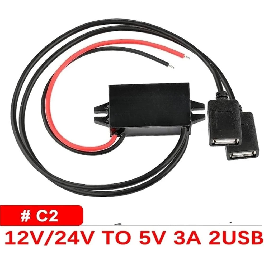 DC/DC 12V 24V To 5V 3A Converter Module 15W Regulator Power Supply For Type-C Micro USB Output Car Charger Lighting Equipment Oasis Select Type-C 12V 24V 5V 3A