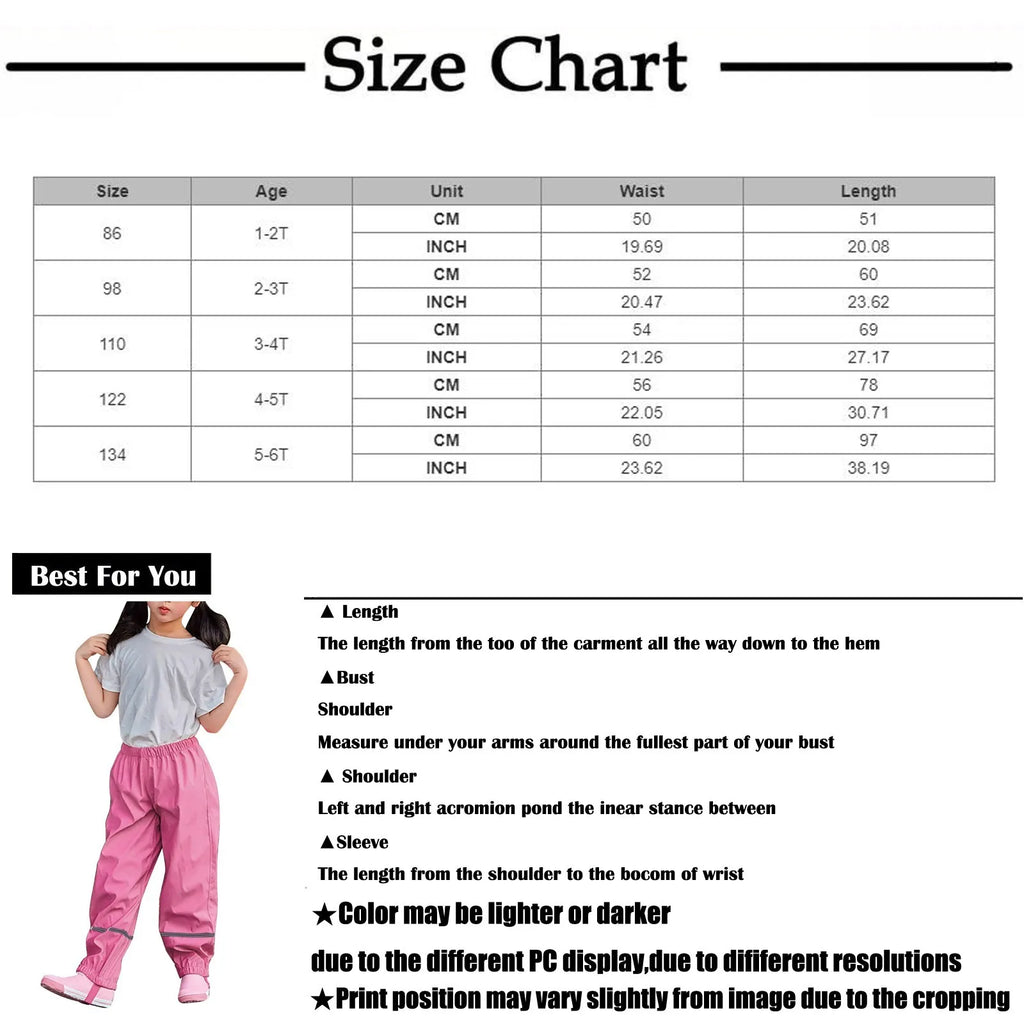 Children's Solid Color Loose Pencil Wind And Waterproof Mud Trousers Breathable Multi-function Casual Trouser For Boys And Girls Oasis Select