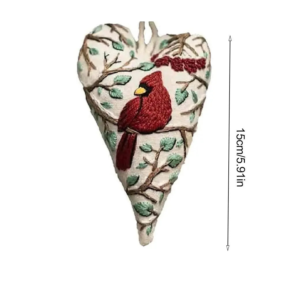 Christmas Heart Cross Stitch Embroidery Kit | Needle & Thread