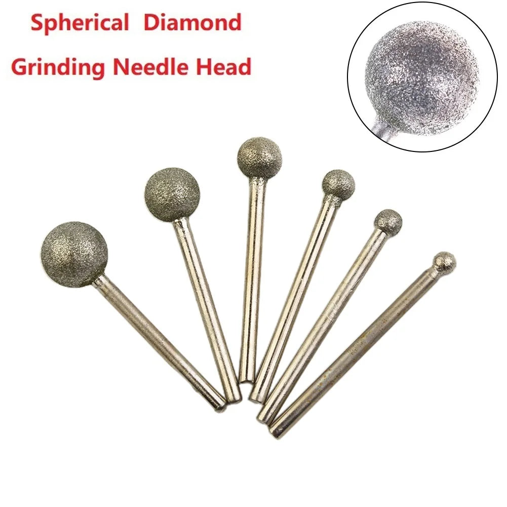 6-Piece Round Ball Burr Set 4–12mm | Abrasive Mounted Points Abrasive Burr Bit Set Oasis Select