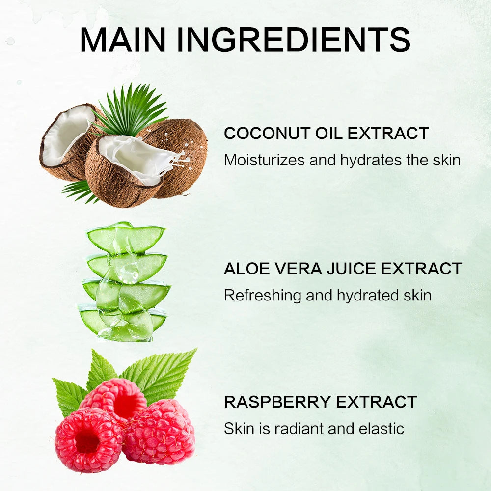 SUYARUN Natural Body Scrub – Raspberry, Aloe & Coconut