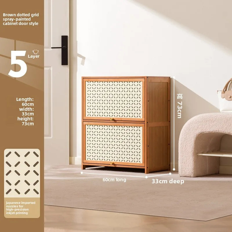 Shoe rack multi-layer household door indoor good-looking entrance dust-proof shoe cabinet rental house shoe rack Oasis Select Five floors 60