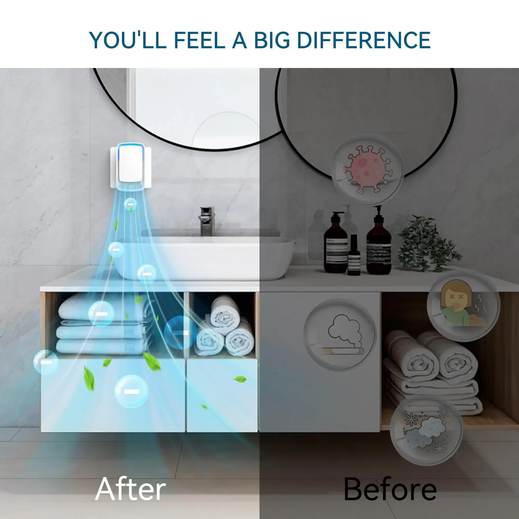URGGU Mini Plug-In Negative Ion Air Purifier – Quiet Ionizer Plug-In Air Ionizer Oasis Select