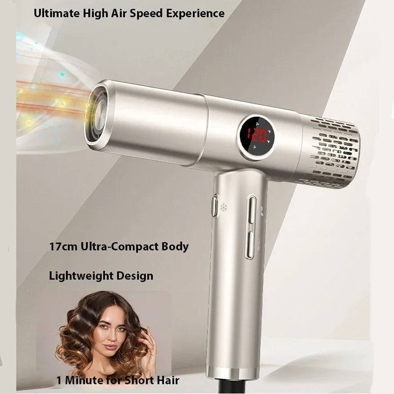 URGGU S2 High-Speed Hair Dryer LCD 110000RPM Brushless Motor