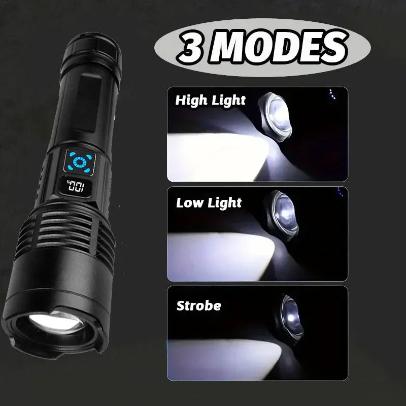 Mikenoon A10 Rechargeable LED Flashlight | Zoomable 500m Torch