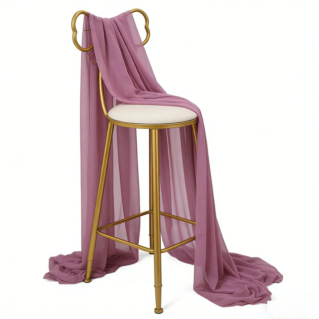 Wedding Chair Sash Beauty Tulle Polyester Streamer Hotel Banquet Decoration Chair Cover Tie Ribbon Bow Oasis Select Bean Pink