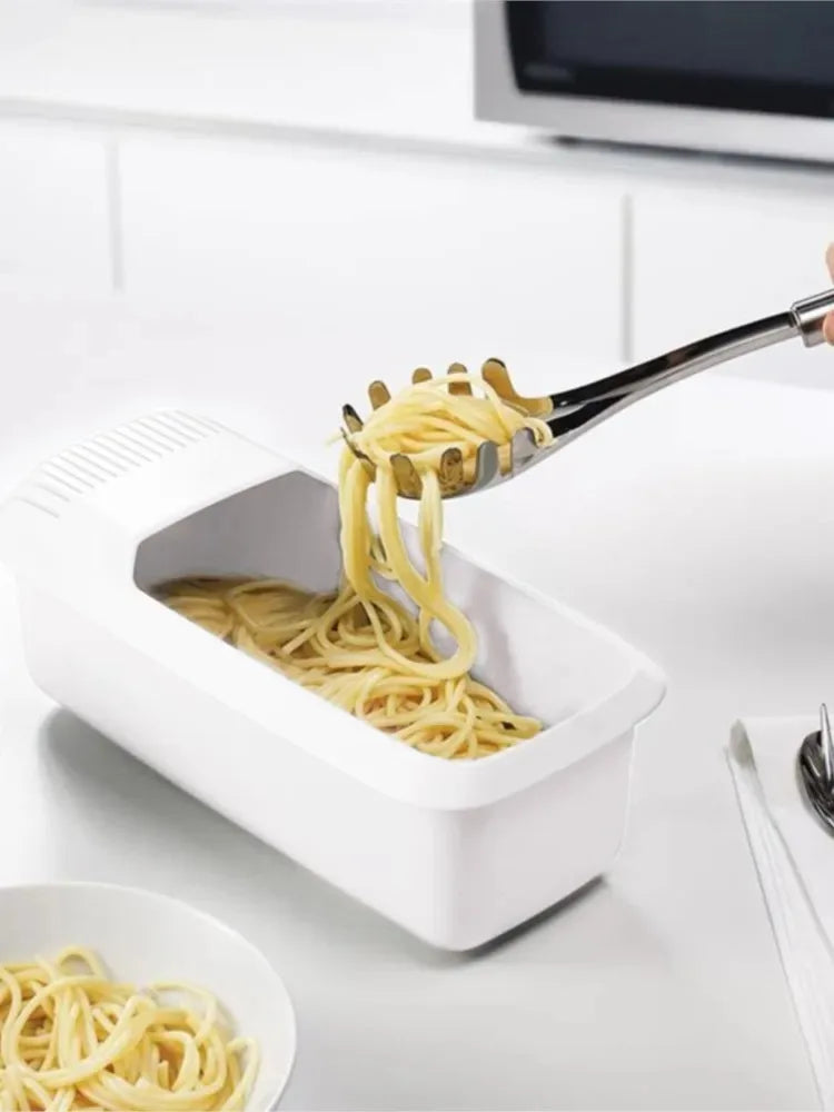 Microwave Pasta Cooker with Strainer – Noodle & Veggie Steamer Microwave Pasta Cooker Oasis Select Square Mold
