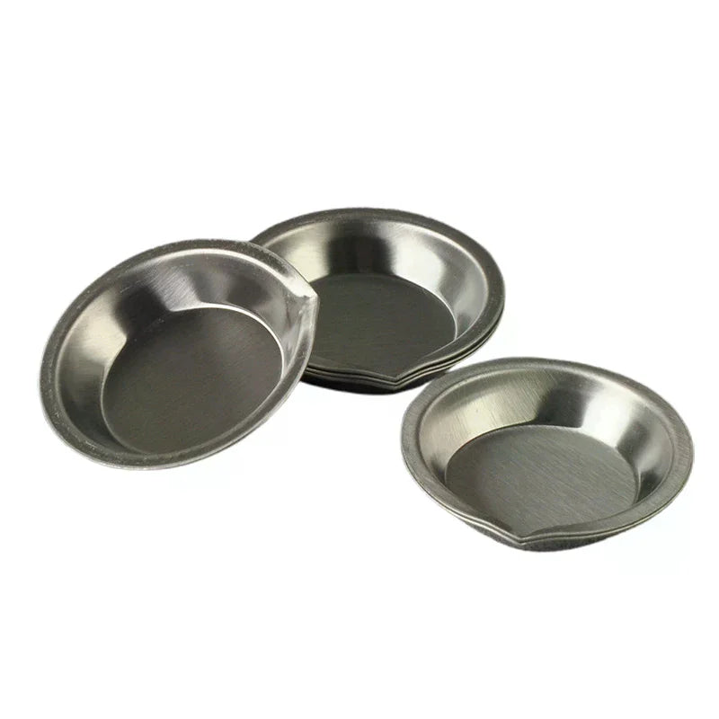 10Pcs Makeup Palette Stainless Steel Small Round Paint Tray Artist Watercolours Paint Mixing Palette Tray For Artist Oasis Select