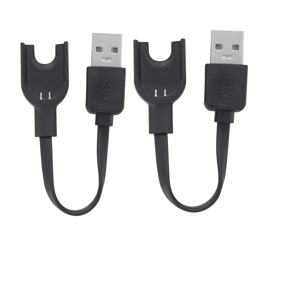 2-Pack Mi Band 3 USB Replacement Charger Cable – Fast & Safe Smartwatch Charger Cable Oasis Select black