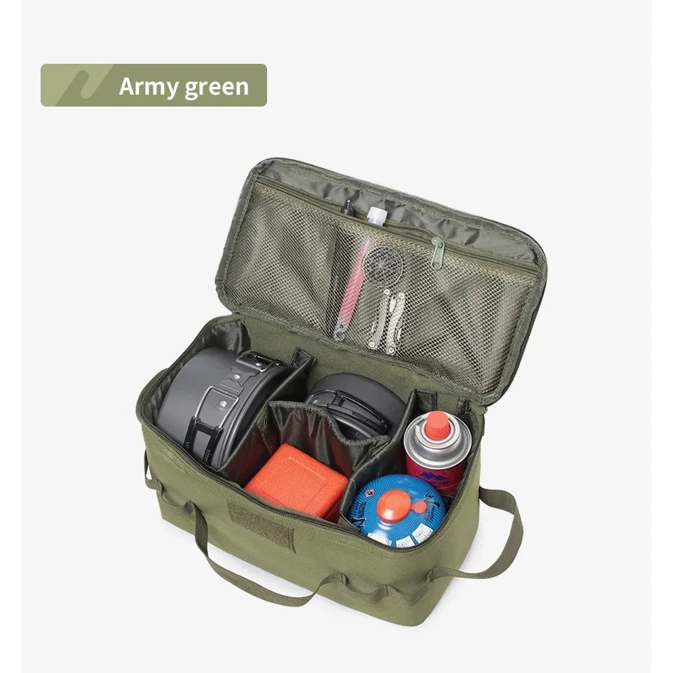 Outdoor Camping Gas Tank Storage Bag Large Capacity Ground Nail Tool Bag Gas Canister Picnic Cookware Utensils Kit Bag Oasis Select