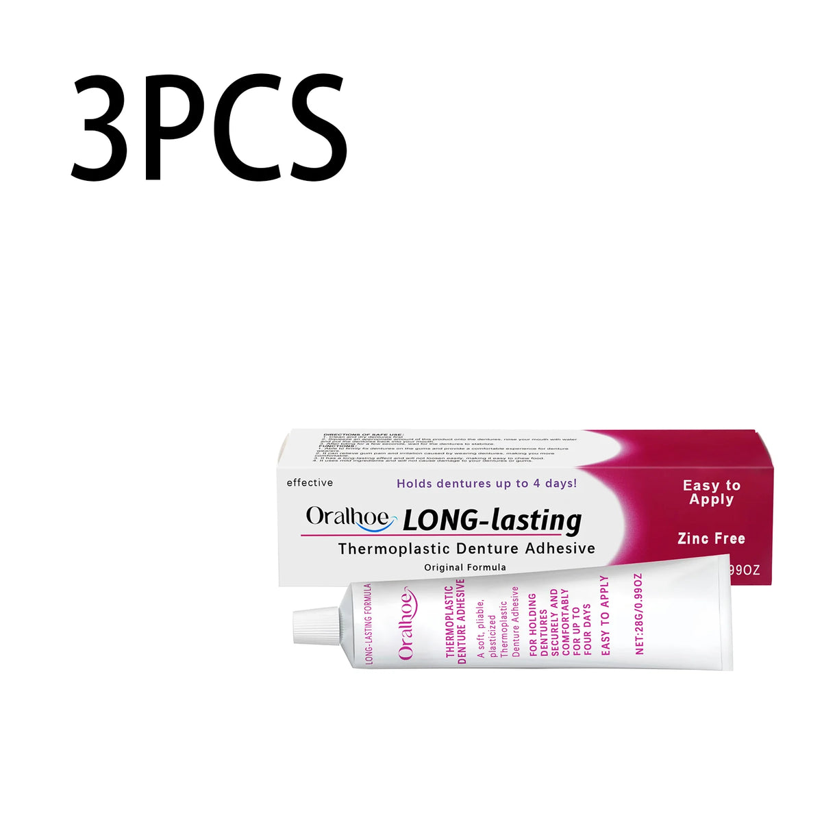 Thermoplastic Denture Adhesive Long-lasting Denture Fixing Adhesive Improve Comfort Denture Care Products Odontologia Oasis Select 84g boxed