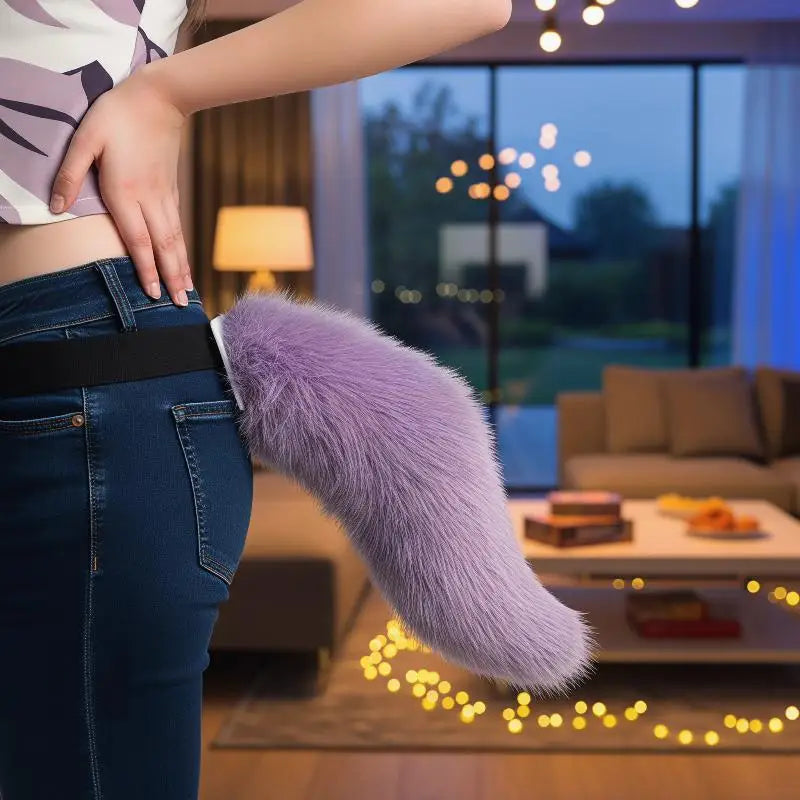 Fluffy Remote Control Electric Bicycle Tail Realistic Versatile Car Wagging Moving Tail Self-adhesive Rechargeable Oasis Select