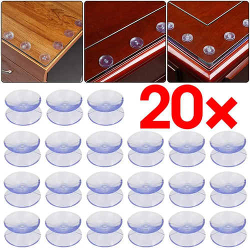 20Pcs Double-Sided Suction Cups – Clear Non-Slip PVC Pads Suction Cup Pads Oasis Select