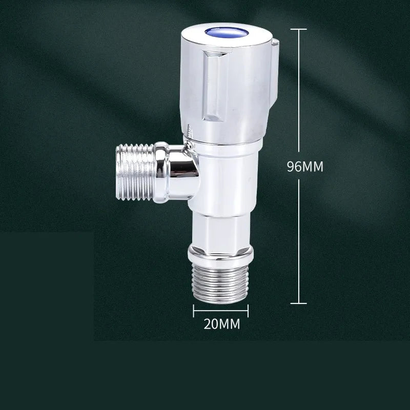 Plastic Angle Valve Faucet Water Stop Valve Toilet Filling Control Tap Switch for Bathroom Kitchen Replacement Accessories Oasis Select Silver-Single