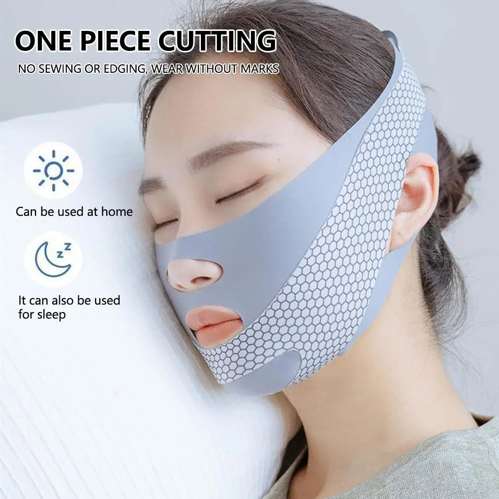 Chin Strap For Sleeping Face V Shaper Adjustable Jaw Strap Jaw Exerciser Double Chin Mask Reusable V Face Chin Lifting Straps Oasis Select