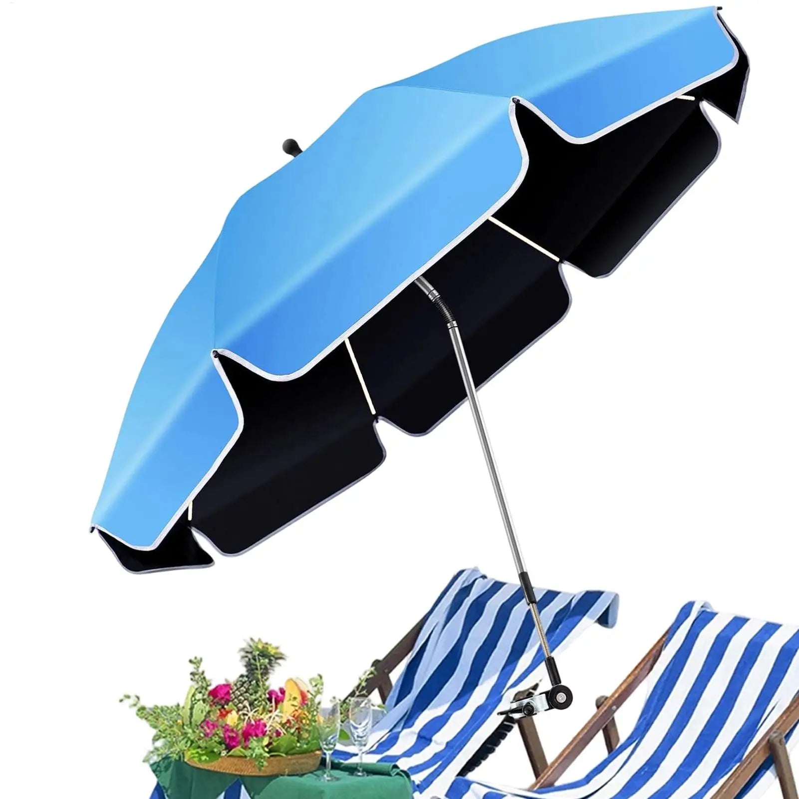 360° Clip-On Chair Umbrella | UV Canopy Beach & Camping