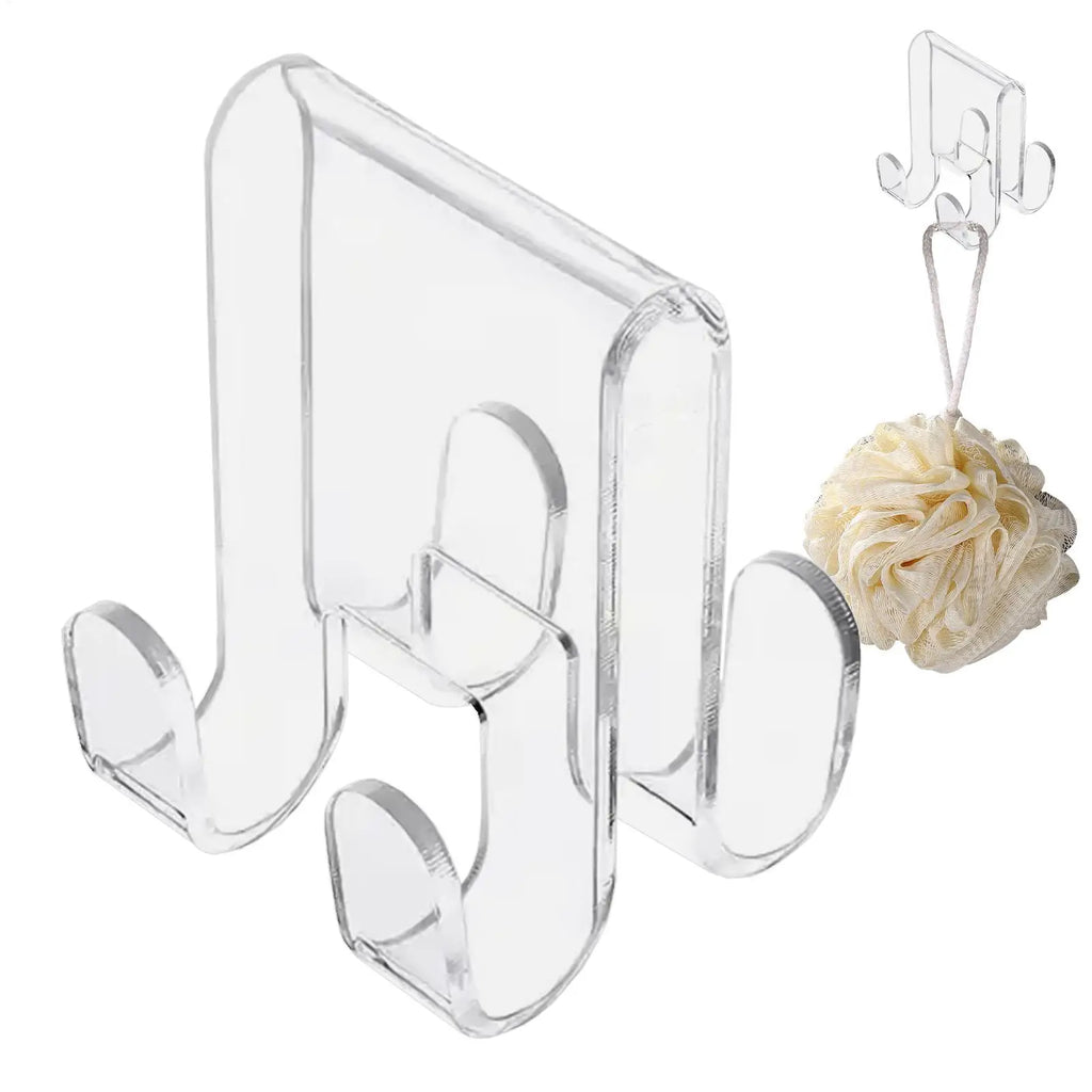 Over Glass Door Hook for Bathroom Glass Door Hooks Towel Hanger Transparent Storage Tool for Washcloth Robe Clothes and Towel Oasis Select
